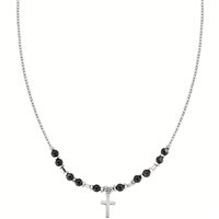 Collana Amen Acciaio in Acciaio Onice ACCL818387B